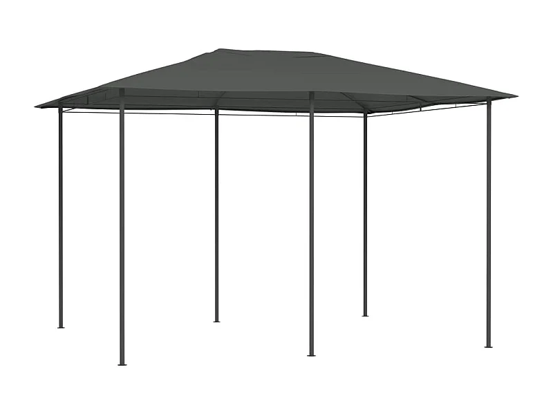 Cenador gris antracita 3x4x2,6 m 160 g/m²