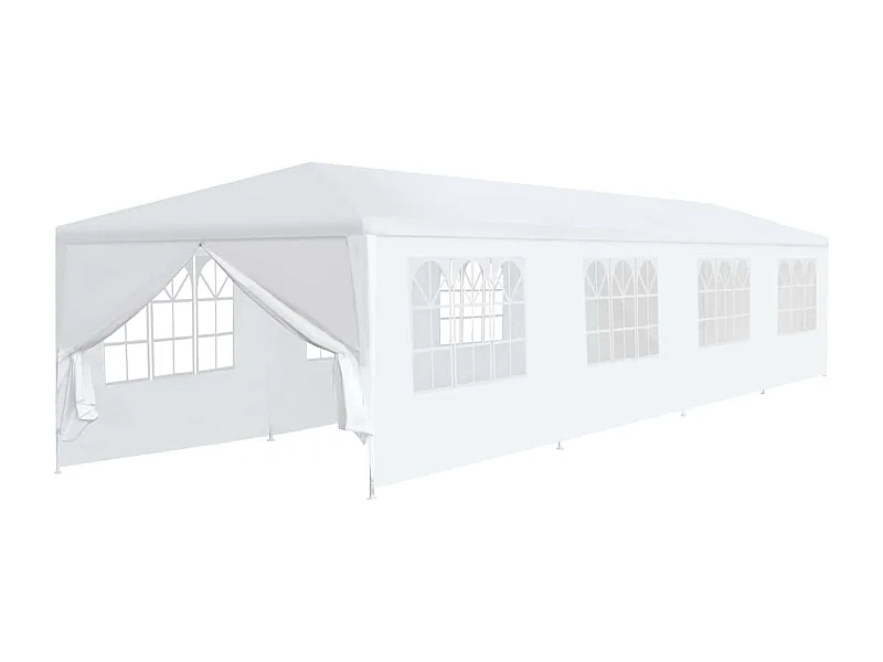 Tonnelle de jardin 3x12 m Blanc