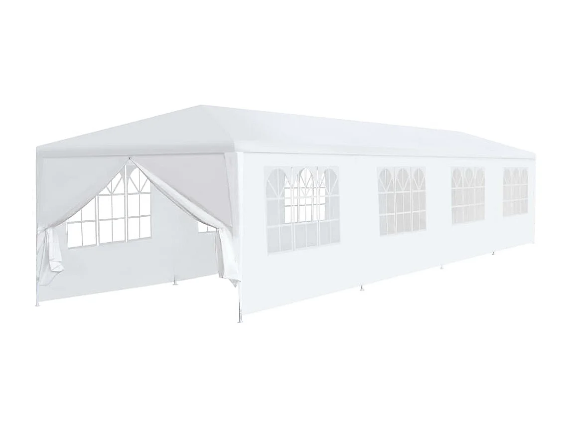 Tonnelle de jardin 3x12 m Blanc