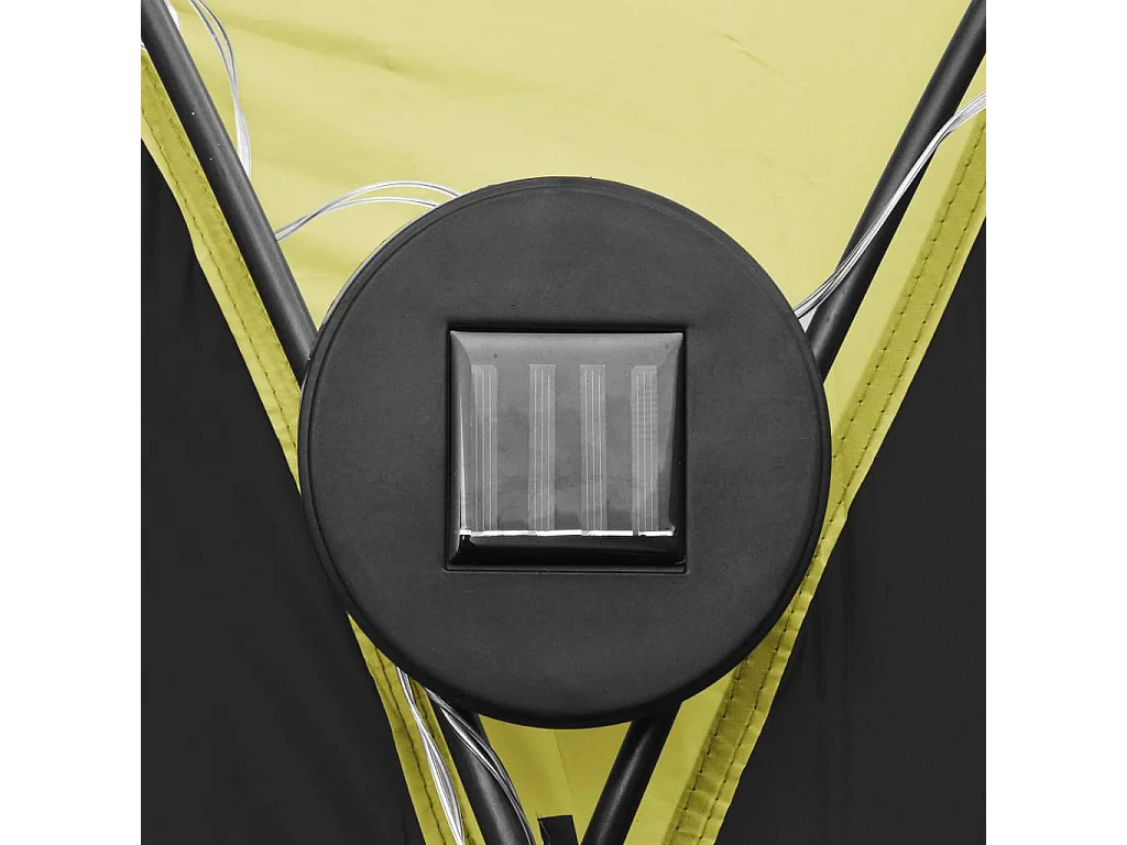 Tente de réception avec LED et 4 parois 3,6x3,6x2,3 m Vert