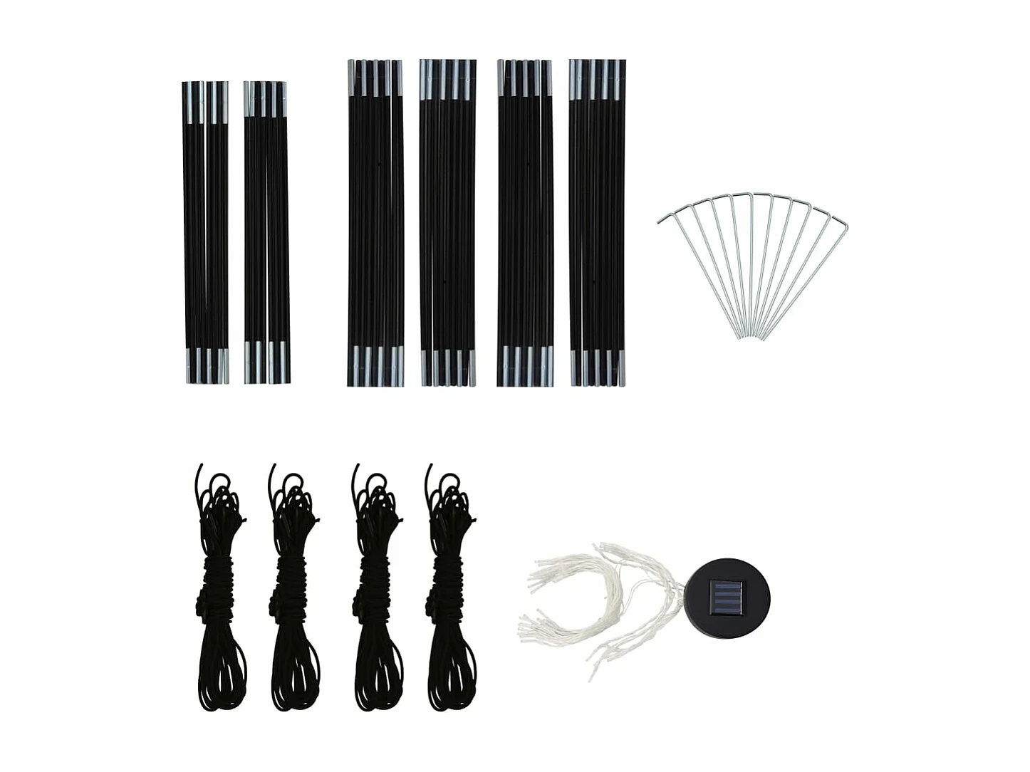 Tente de réception avec LED et 4 parois 3,6x3,6x2,3 m Vert