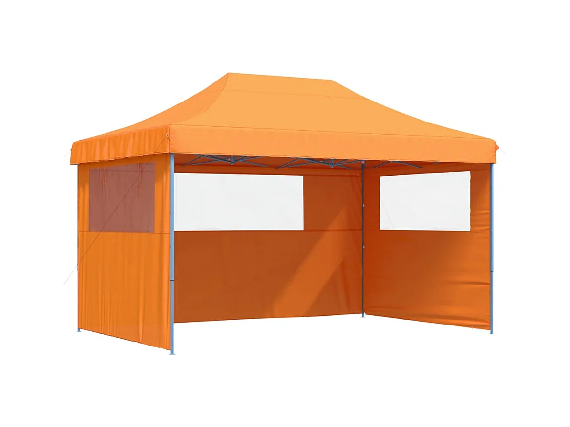 Partyzelt Faltbar Pop-Up mit 3 Seitenteilen Orange