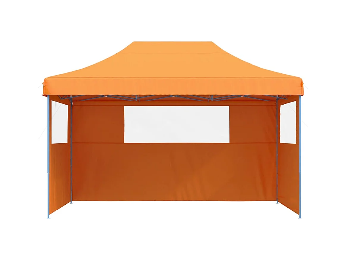 Partyzelt Faltbar Pop-Up mit 3 Seitenteilen Orange