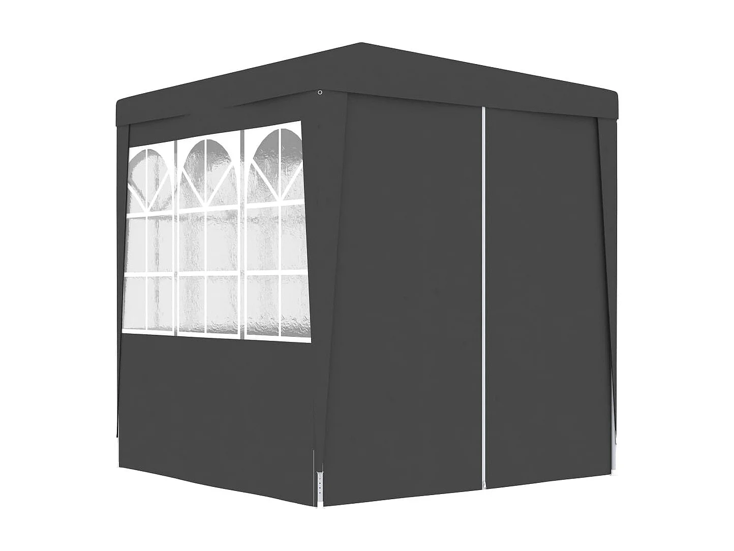 Profi-Partyzelt mit Seitenwänden 2,5×2,5m Anthrazit 90 g/m²
