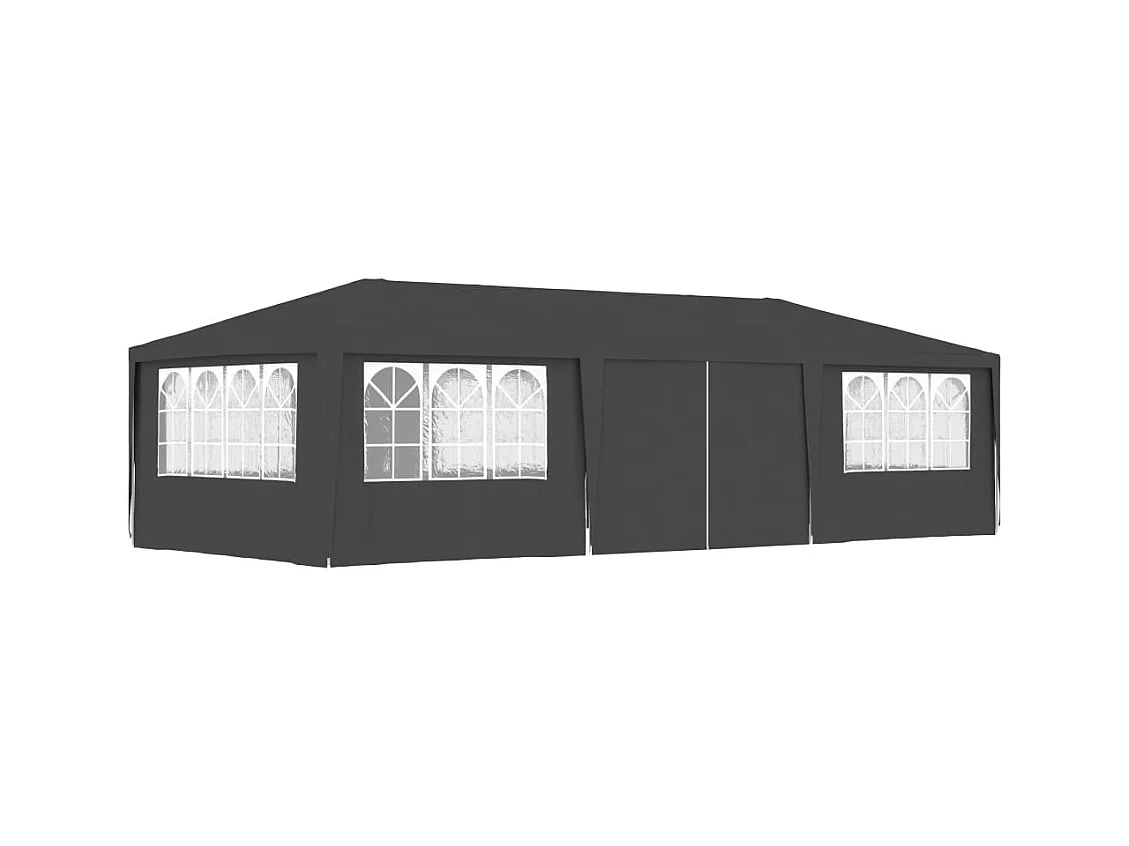 Tente de réception et parois latérales 4x9 m Anthracite 90 g/m²