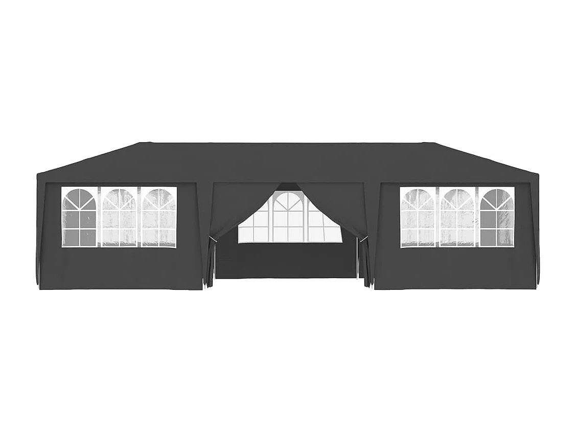 Tente de réception et parois latérales 4x9 m Anthracite 90 g/m²