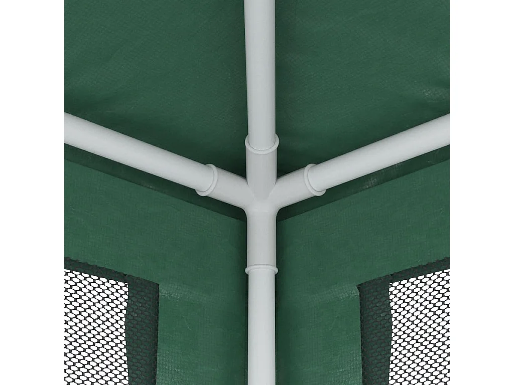 Tente de fête avec 4 parois latérales en maille Vert 3x3 m PEHD