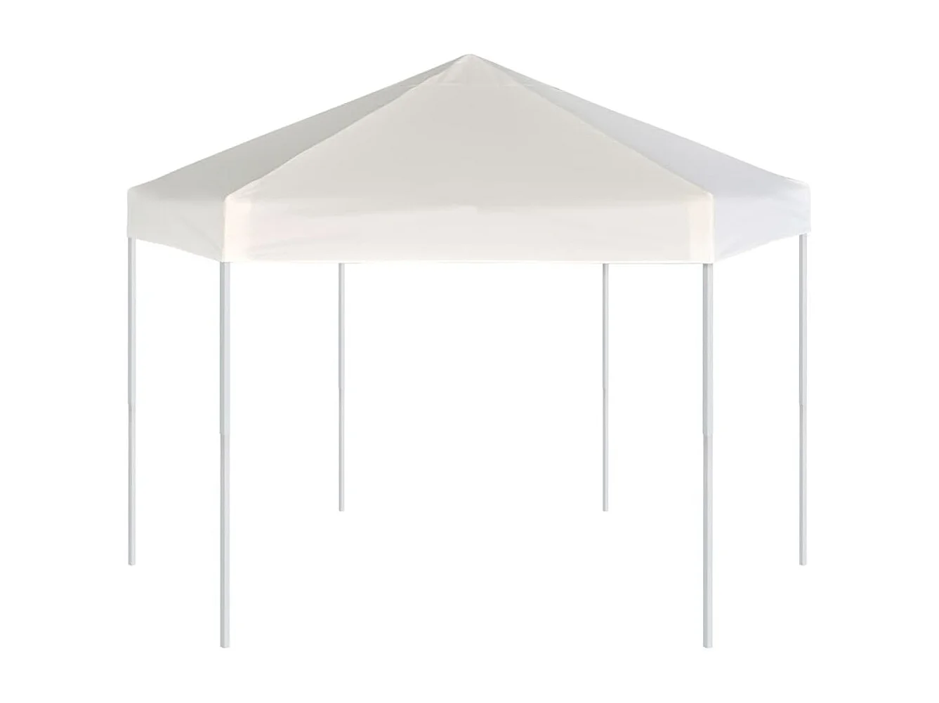 Chapiteau hexagonal et 6 parois latérales 3,6x3,1 m Blanc crème