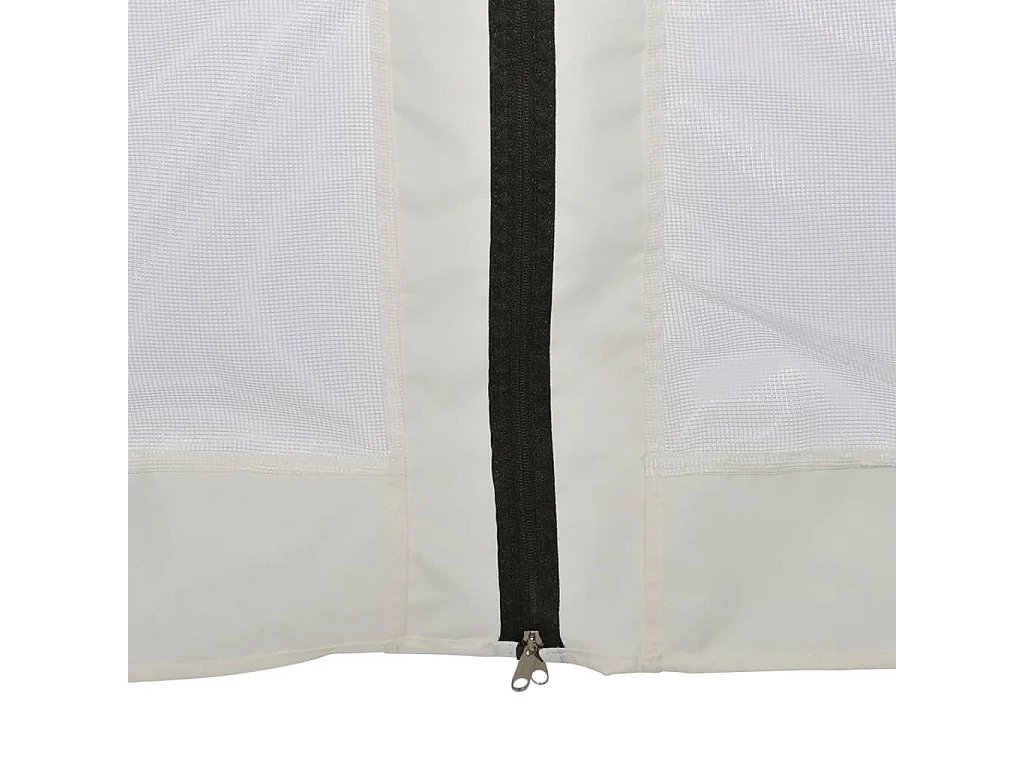 Chapiteau hexagonal et 6 parois latérales 3,6x3,1 m Blanc crème