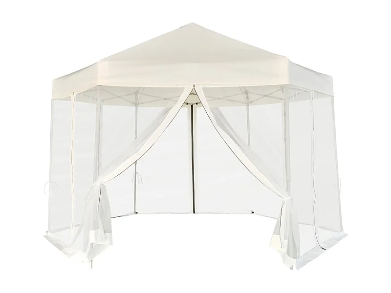 Gazebo/tenda de jardim com cortinas, 3,5 x 2,7 m