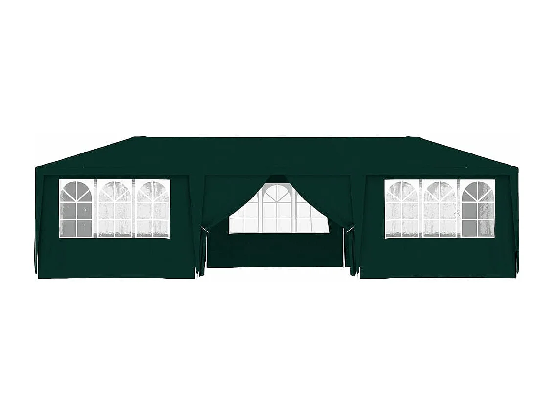 Tente de réception avec parois latérales 4x9 m Vert 90 g/m²