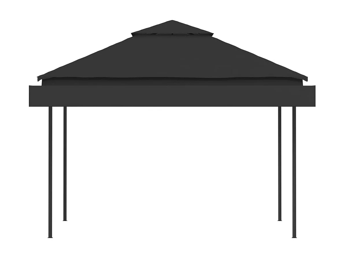 Belvédère et double toits étentus 3x3x2,75 m Anthracite 180g/m²