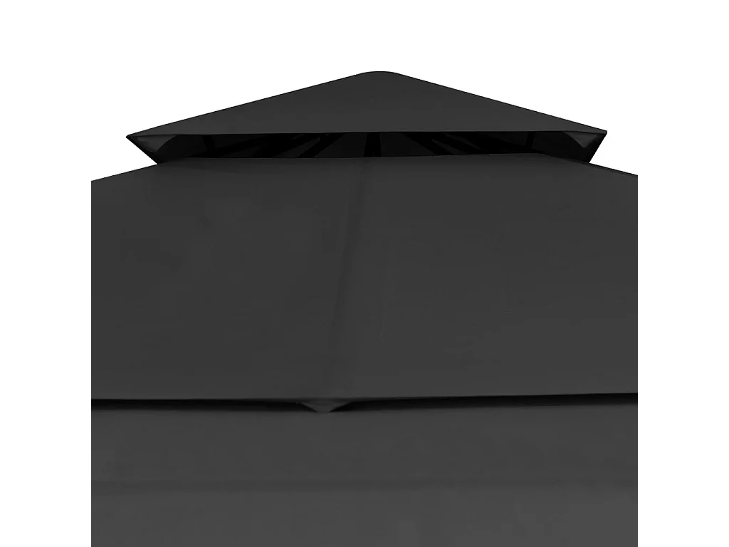 Belvédère et double toits étentus 3x3x2,75 m Anthracite 180g/m²