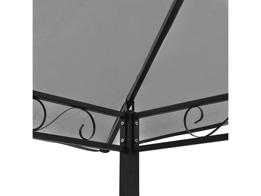 Padiglione Giardino con Tavolo e Panche 2,5x1,5x2,4m Antracite