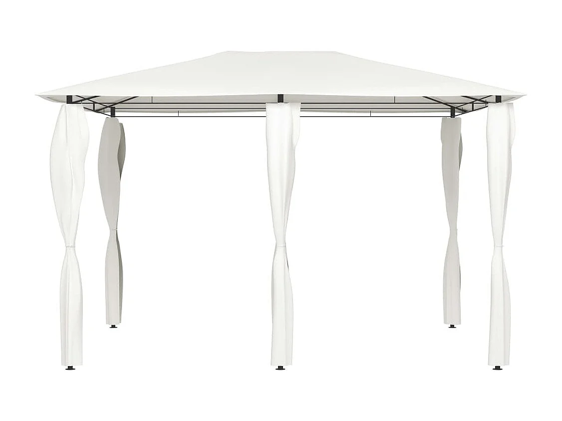 Gazebo 3x4x2,6 m com capas para postes 160 g/m² cor creme