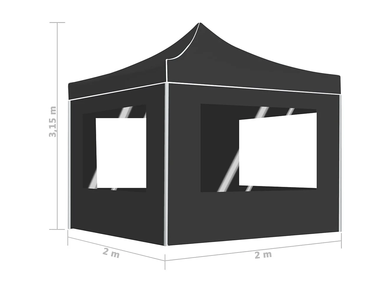 Tenda para festas 3x3 m azul