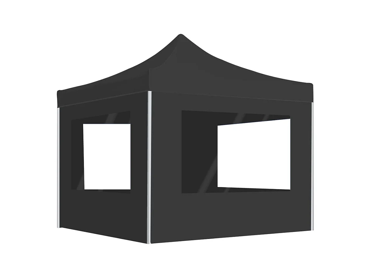 Tente de réception pliable et parois Aluminium 2x2 m Anthracite