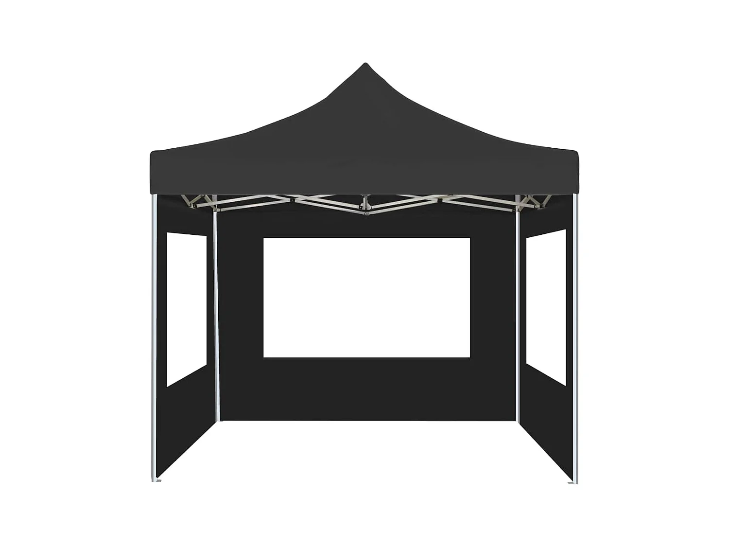 Carpa plegable profesional con paredes aluminio gris 2x2 m