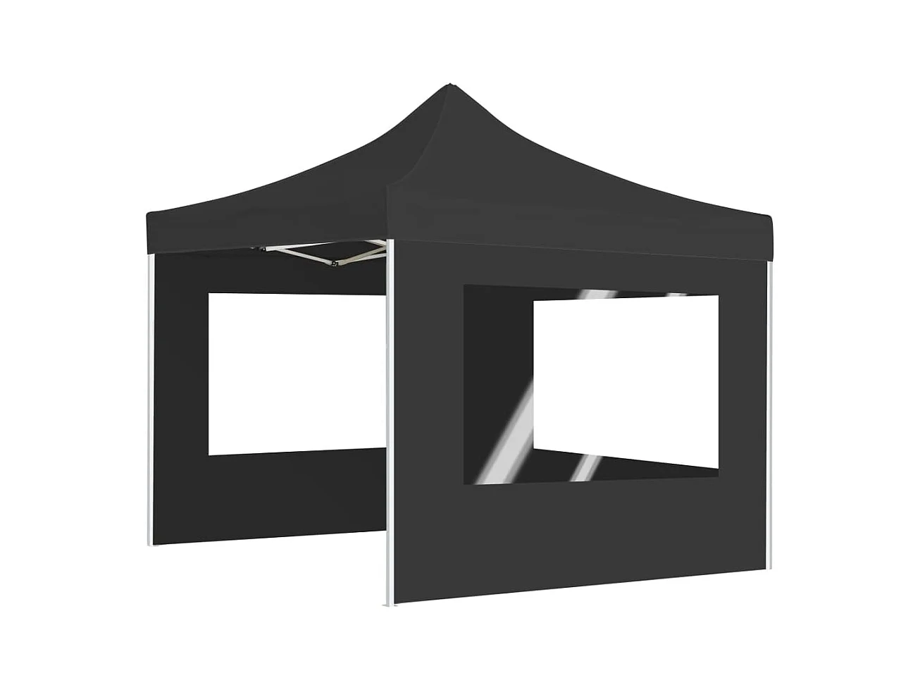 Carpa plegable profesional con paredes aluminio gris 2x2 m