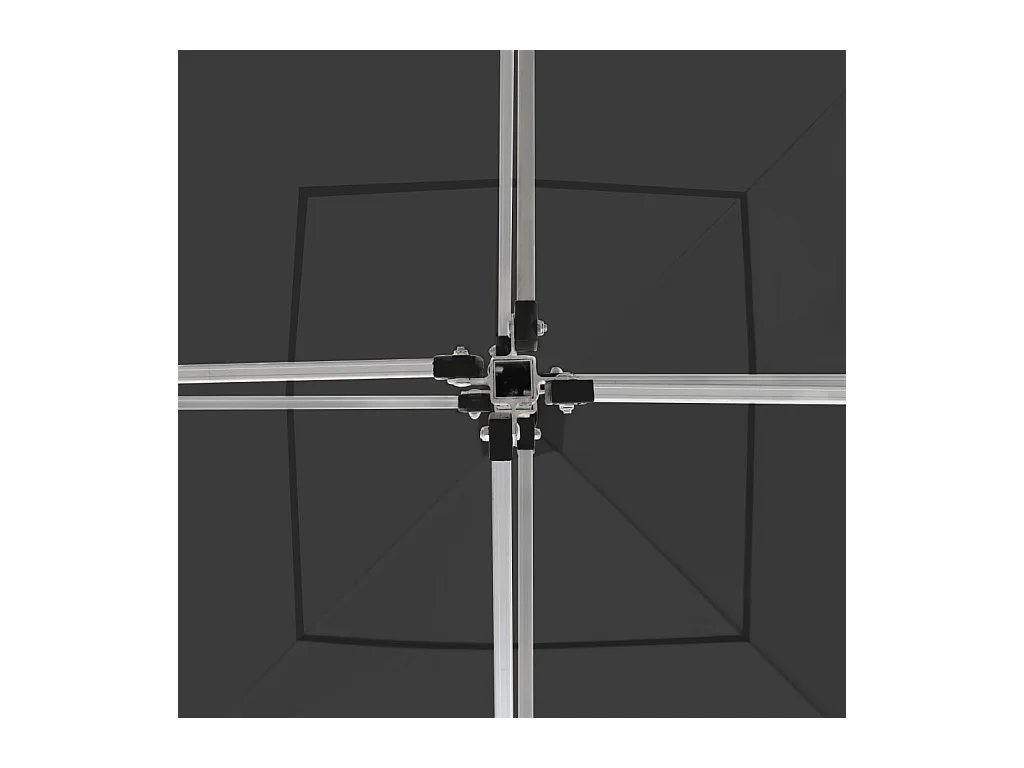 Carpa plegable profesional con paredes aluminio gris 2x2 m