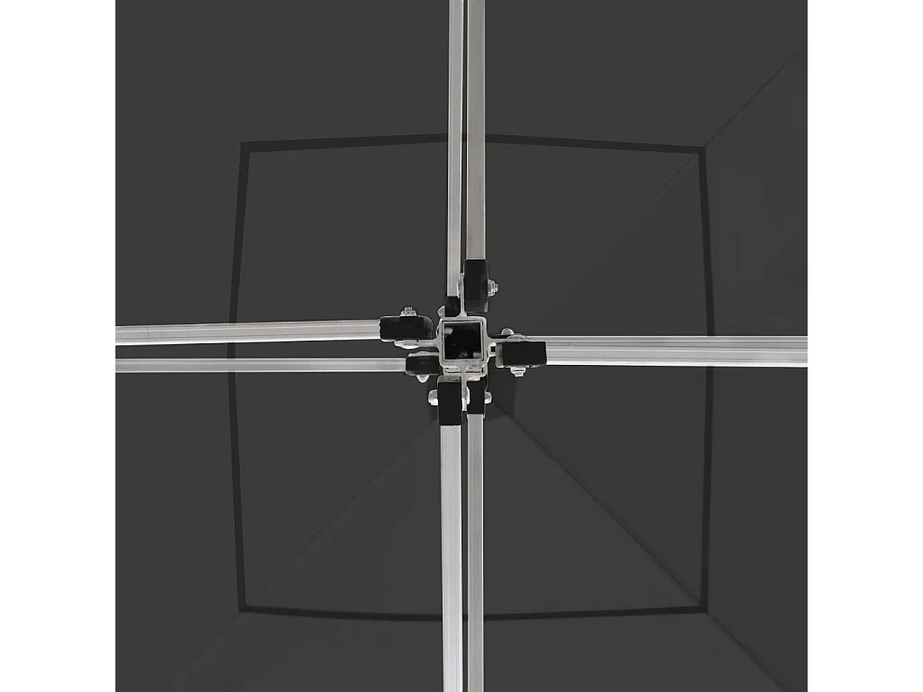 Tente de réception pliable et parois Aluminium 2x2 m Anthracite