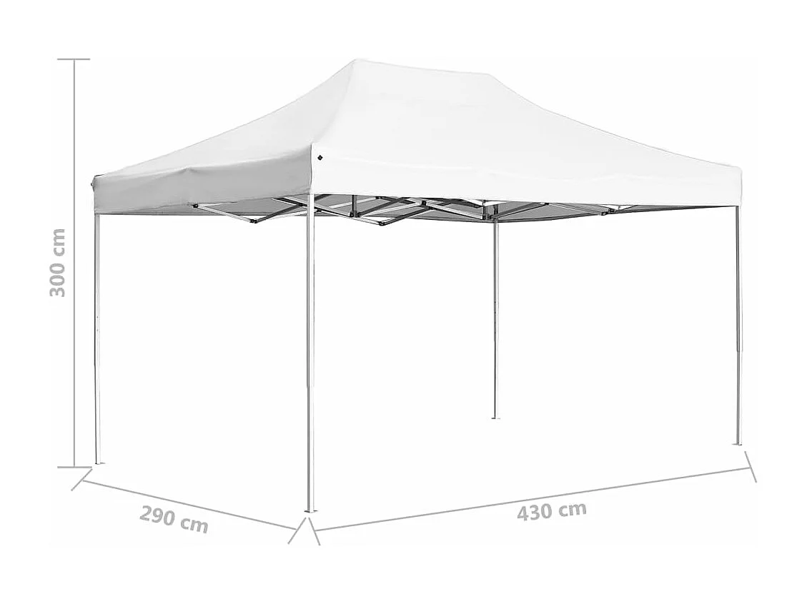 Carpa plegable profesional de aluminio blanca 4,5x3 m