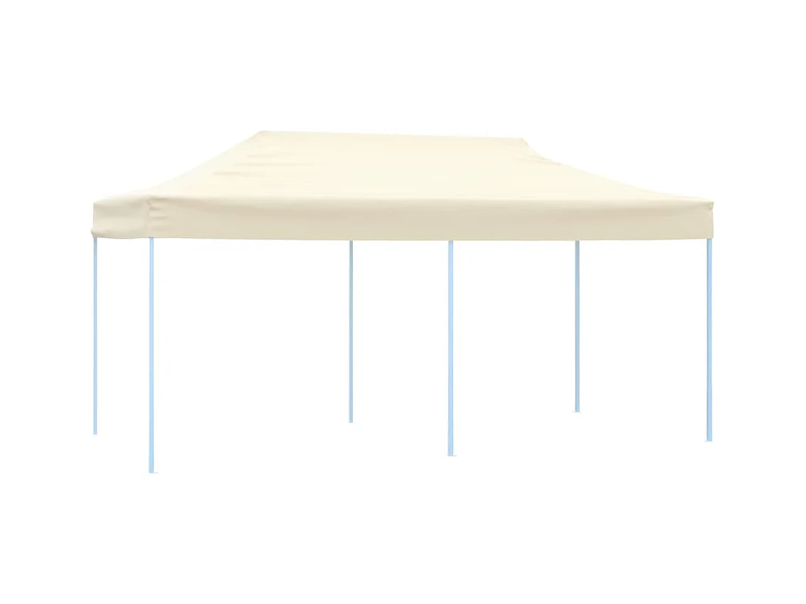 Tente de réception pliable crème 3 x 6 m