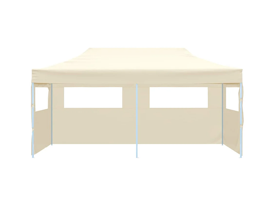 Tente de réception pliable crème 3 x 6 m