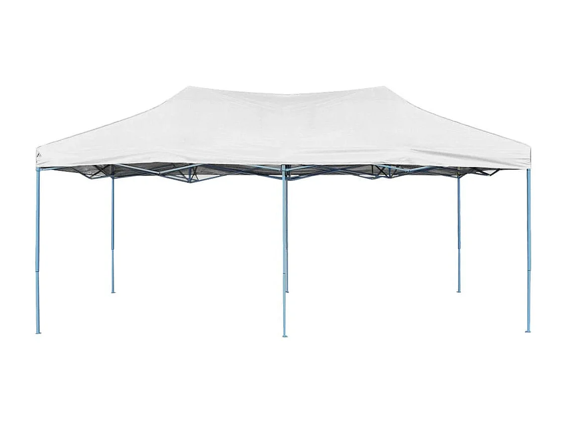 Gazebo Professionale Pieghevole 3x6 m Acciaio Bianco