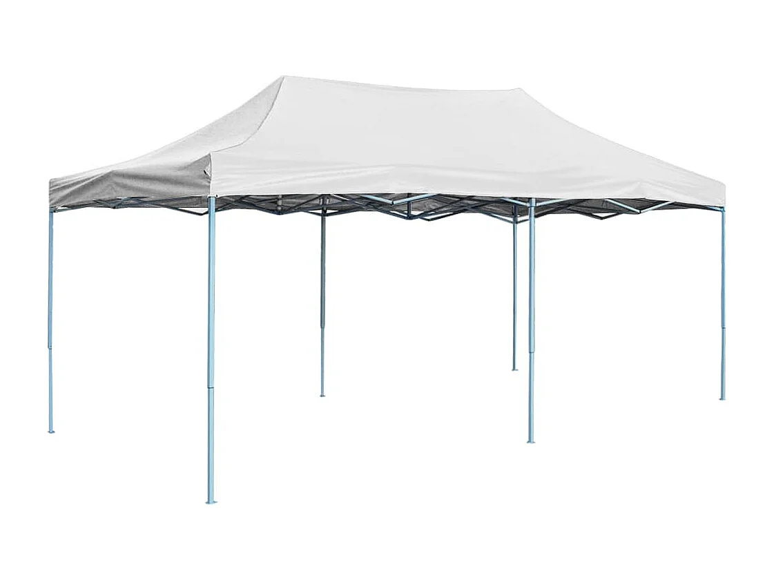 Tente de réception pliable professionnelle 3x6 m Acier Blanc