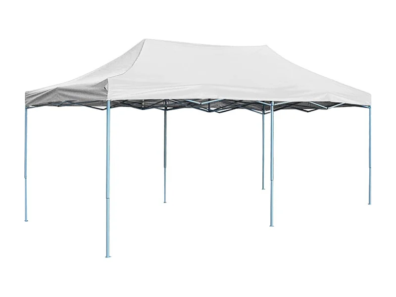 Tente de réception pliable professionnelle 3x6 m Acier Blanc
