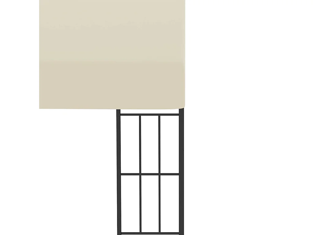 Wandpavillon 3 x 4 m, cremefarbener Stoff