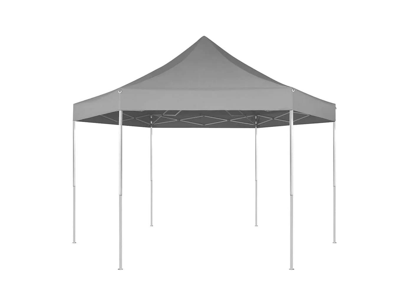 Chapiteau hexagonal pliable Gris 3,6x3,1 m