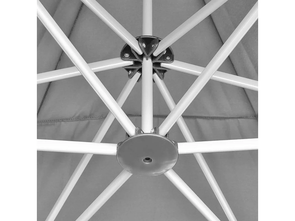 Gazebo Pieghevole Esagonale Pop-Up Grigio 3,6x3,1 m