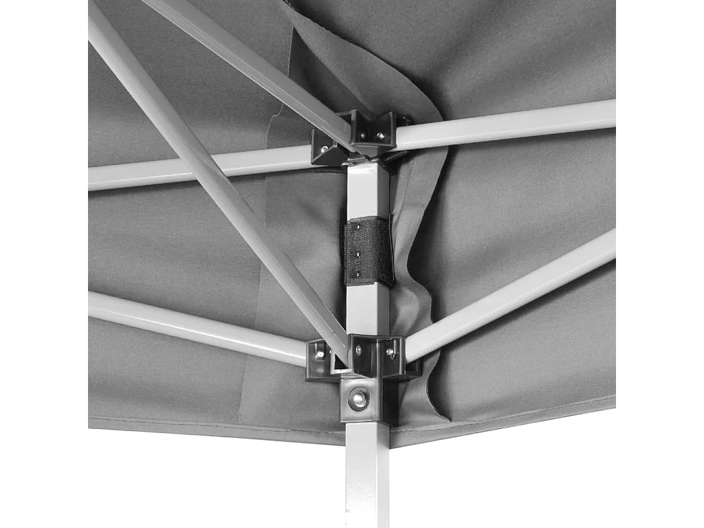 Gazebo Pieghevole Esagonale Pop-Up Grigio 3,6x3,1 m