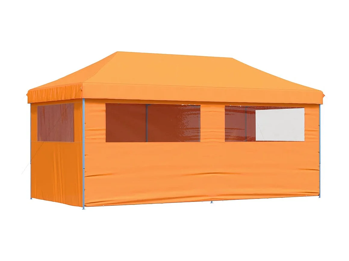 Tendone per Feste Pieghevole Pop-Up con 4 Pareti Arancione