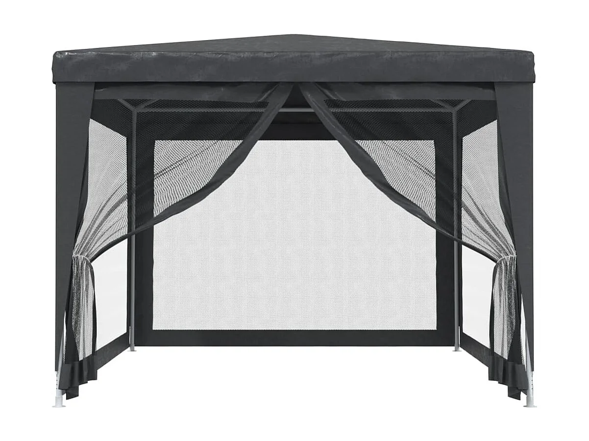 Tenda per Feste con 4 Pareti in Rete Antracite 3x4 m in HDPE