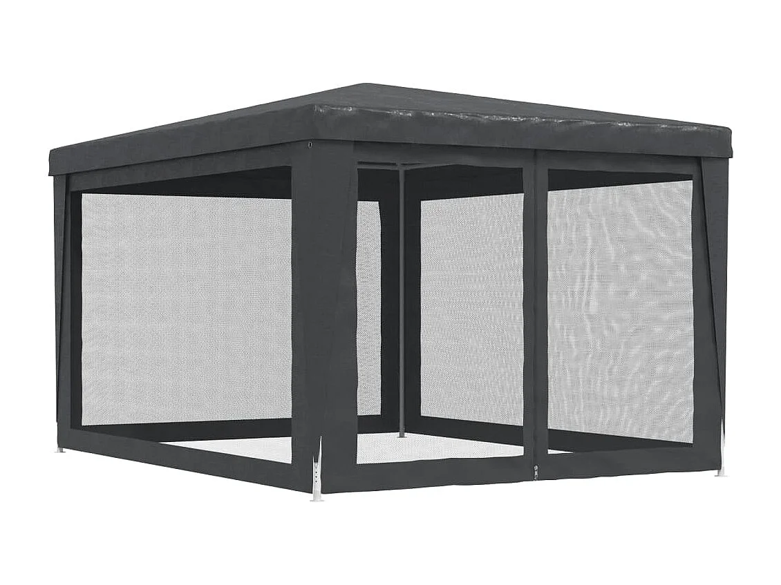 Tenda per Feste con 4 Pareti in Rete Antracite 3x4 m in HDPE