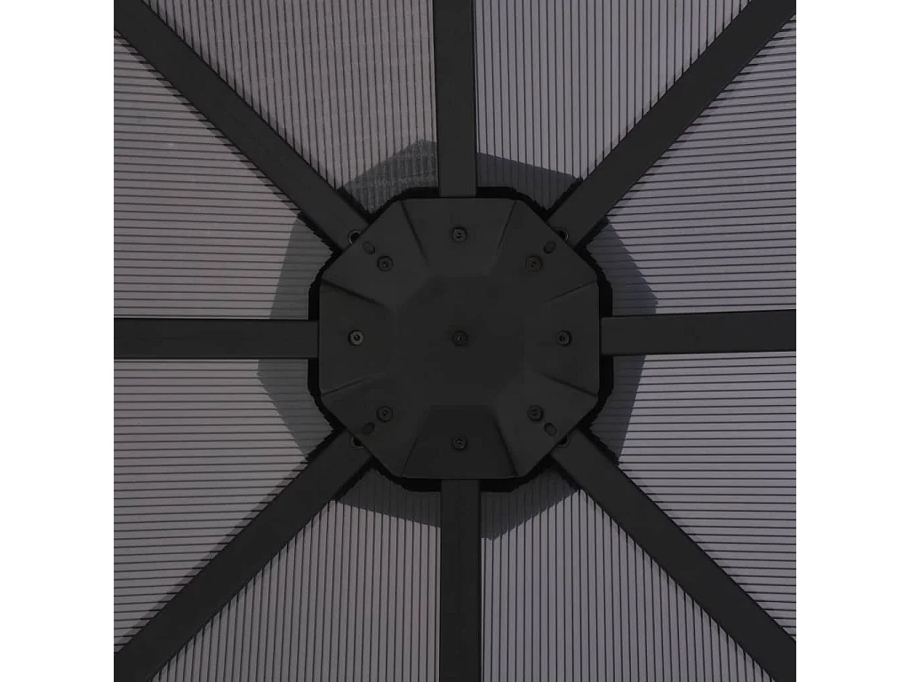 Tonnelle avec rideau Aluminium 3x3 m Noir