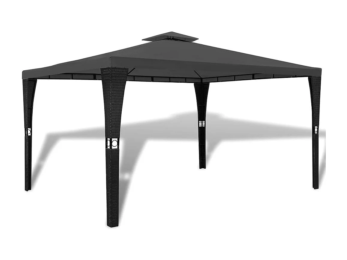 Tonnelle avec toit 3x4 m Gris foncé