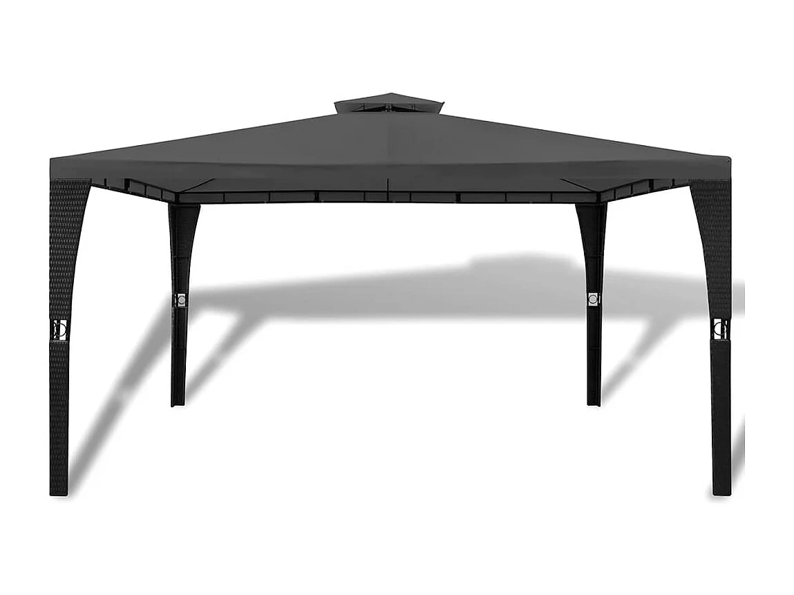 Tonnelle avec toit 3x4 m Gris foncé
