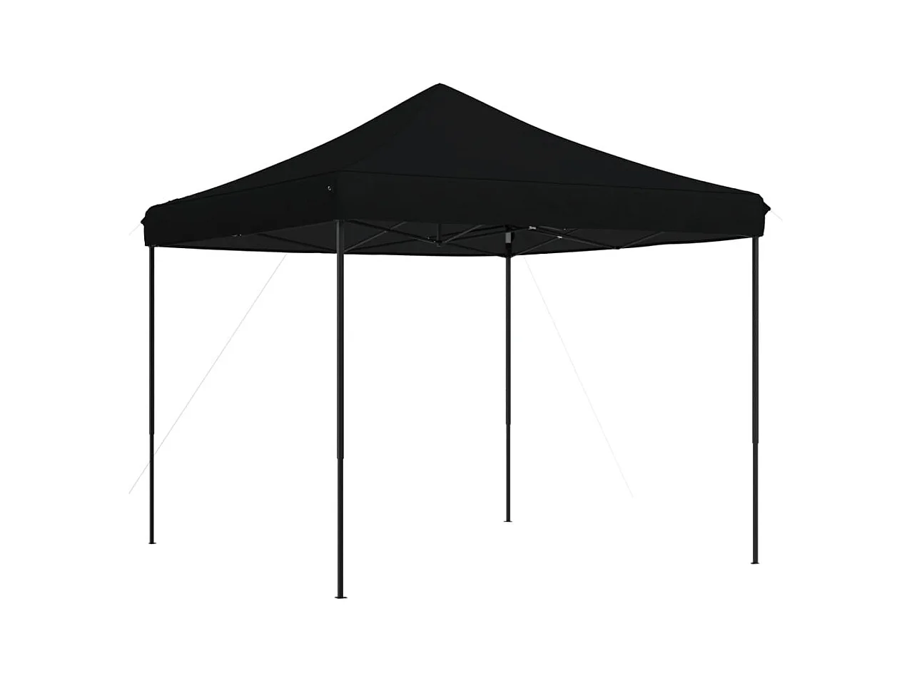 Tente de réception pliable escamotable noir 292x292x315 cm