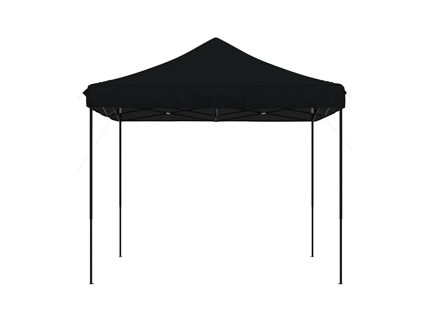 Tente de réception pliable escamotable noir 292x292x315 cm