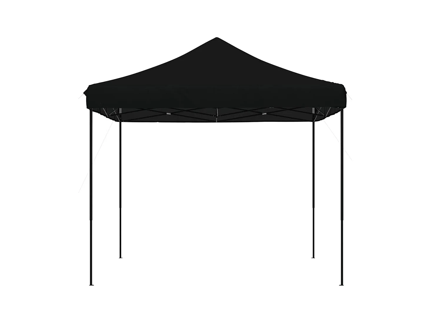 Tente de réception pliable escamotable noir 292x292x315 cm