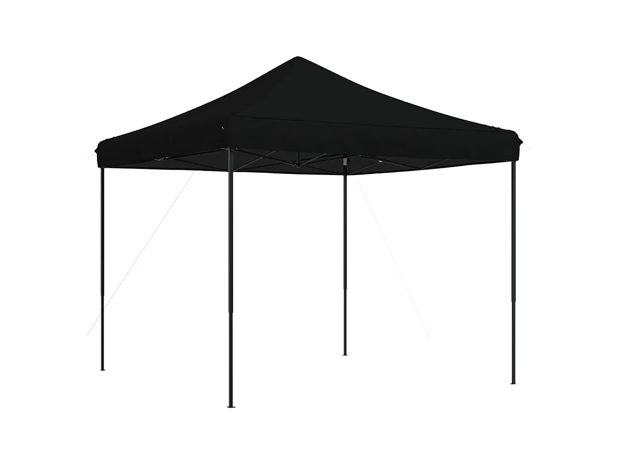 Tente de réception pliable escamotable noir 292x292x315 cm
