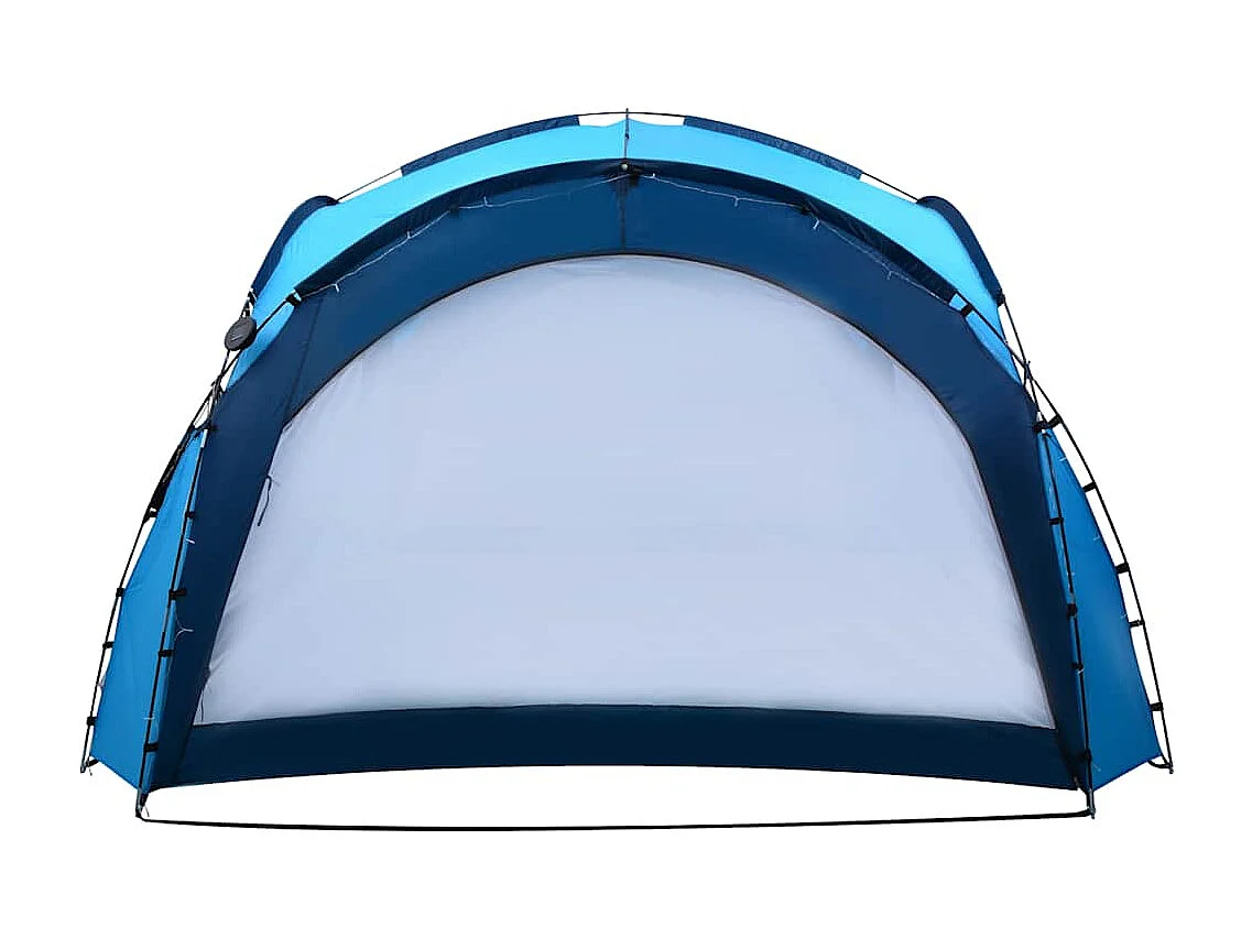 Carpa de fiesta con LED y 4 paredes laterales azul 3,6x3,6x2,3m