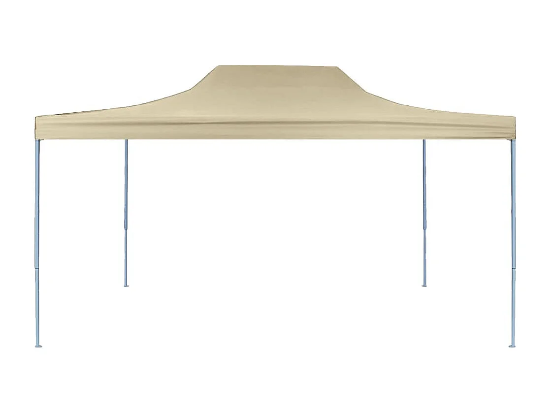 Profi-Partyzelt Faltbar 3×4 m Stahl Creme