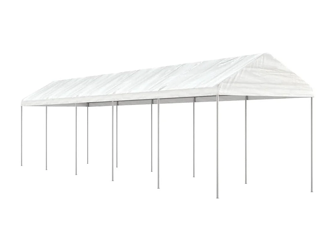 Belvédère avec toit blanc 11,15x2,28x2,69 m polyéthylène
