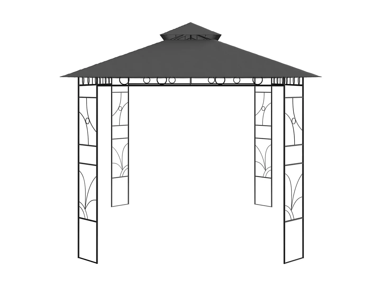 Belvédère 4x3x2,7 m Anthracite 160 g/m²
