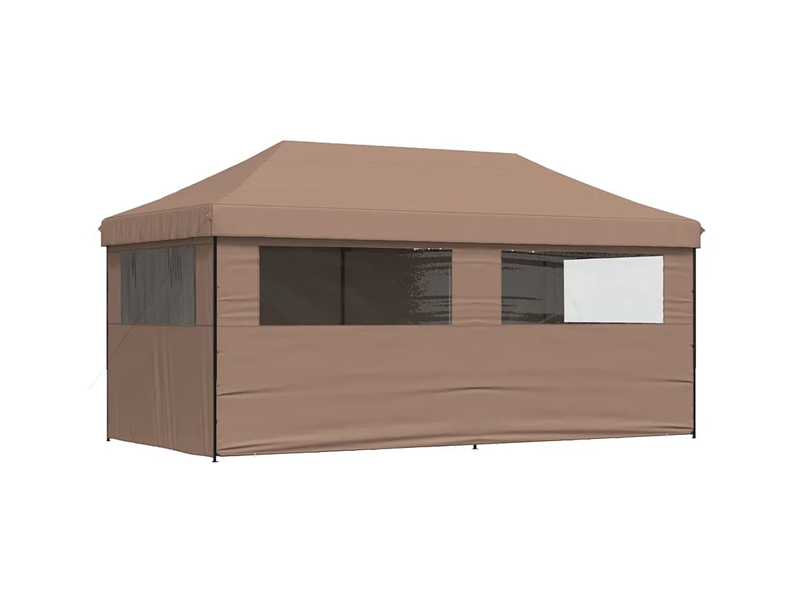 Tente de réception pliable escamotable avec 4 parois latérales